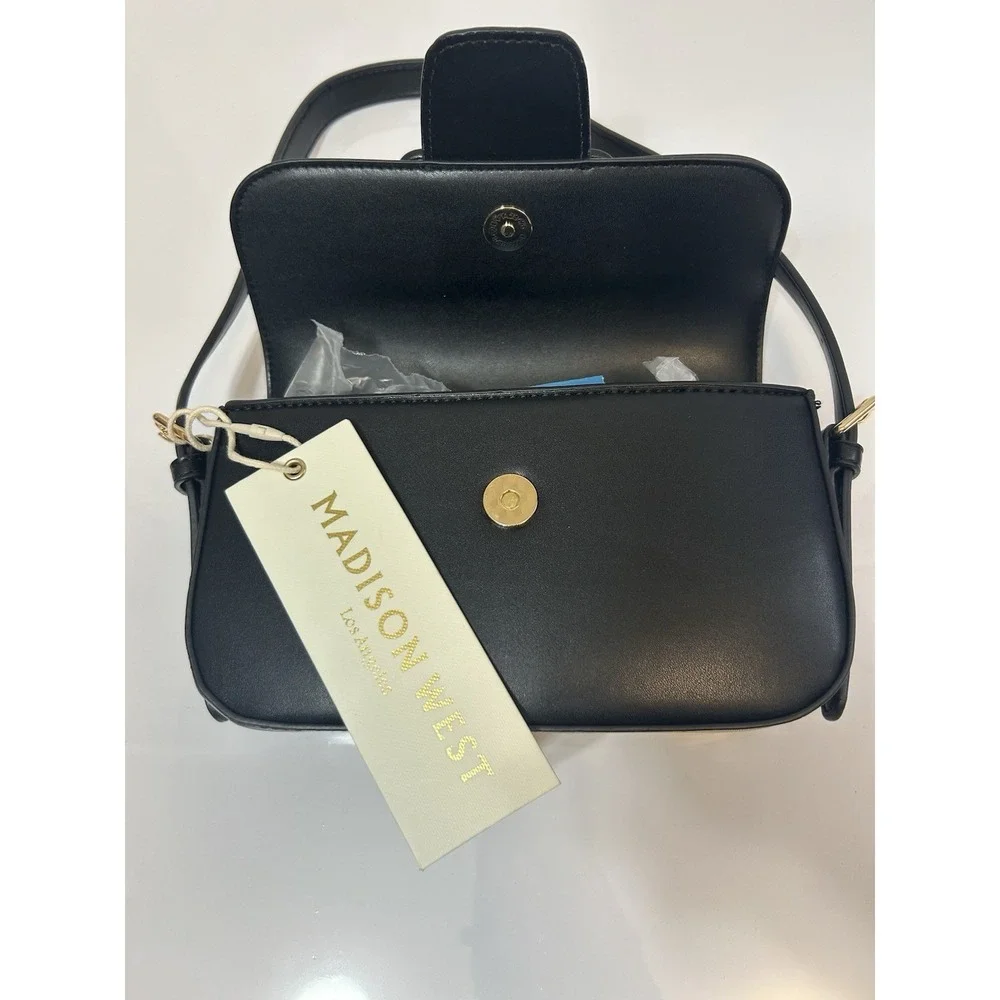 Madison West Authentic Women Black Purse| Clutch  Fashion Bag  Party Purse NWT